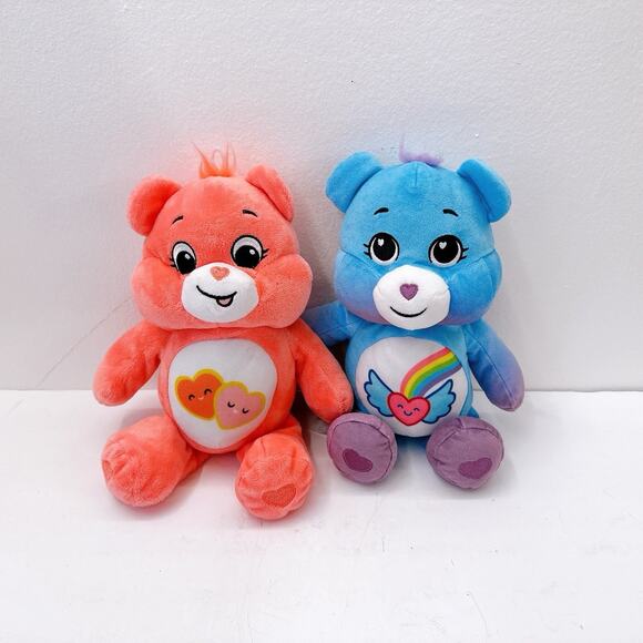 Care Bears Plush 12" Lot of 2 Love a Lot Dream Bright Collectible Plush Toy Doll - Picture 6 of 9